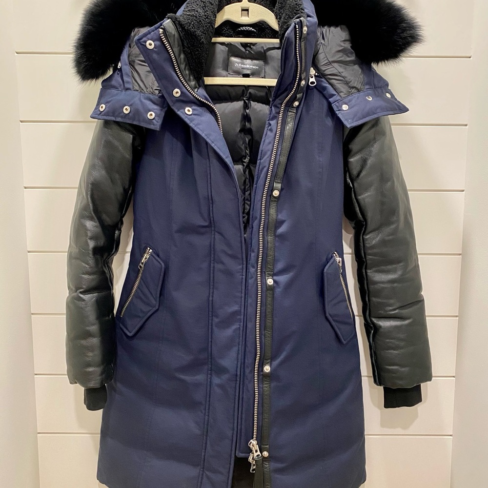 Mackage Navy and Black heavy down jacket